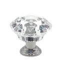 Cabinet Pulls Knob Crystal Glass Ball Handles Diamond Shape