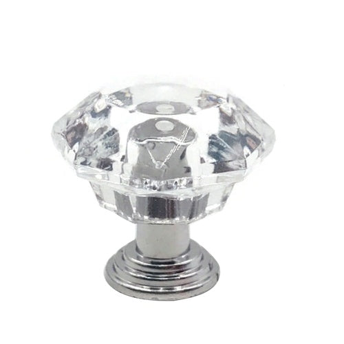 Cabinet Pulls Knob Crystal Glass Ball Handles Diamond Shape