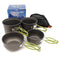 Camping Cookware Set Campfire Cooking Utensils Folding Cookset