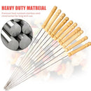 Barbecue Skewer Grilling Kabob Sticks Reusable Metal Skewers