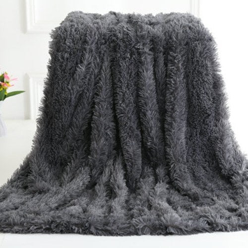 Long Fur Throw Blanket Super Soft Long Shaggy Faux Fur