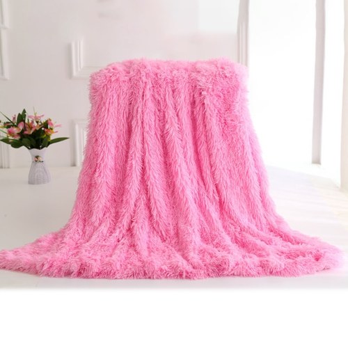 Long Fur Throw Blanket Super Soft Long Shaggy Faux Fur