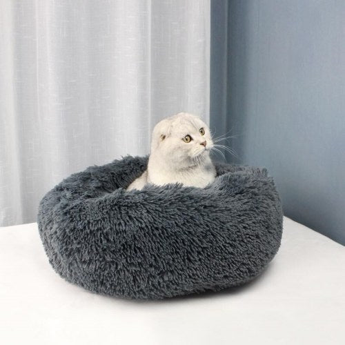 Blusea Soft Plush Round Pet Bed