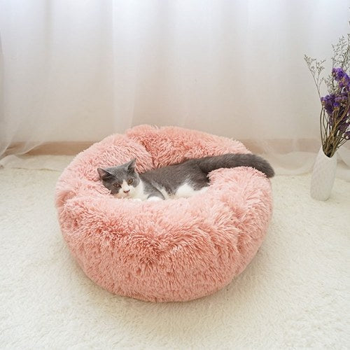 Blusea Soft Plush Round Pet Bed