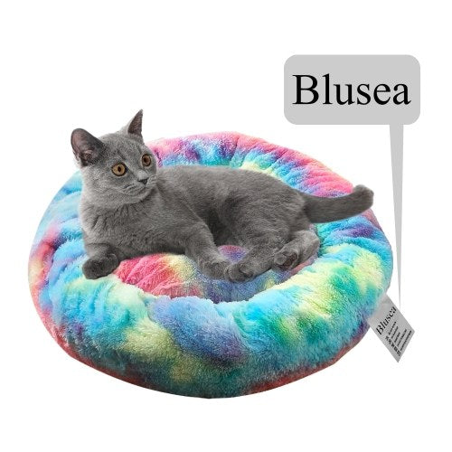 Blusea Soft Plush Round Pet Bed