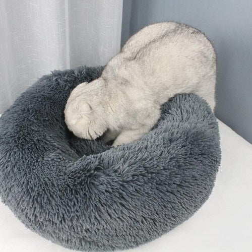 Blusea Soft Plush Round Pet Bed