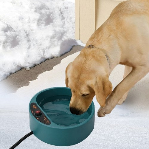 Heated Pet Dog Cat Bowl Heating Feeding Feeder Waterproof 0.58gal/2.2L/74oz