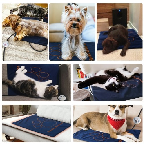 Pet Dog Cat Heating Pad Waterproof Warmer Mat Bed for Dogs Cats Indoor Warming Mat 60*45cm