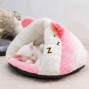 Pet Cat Dog Soft Warm Nest Kennel Bed Cave House Sleeping Bag Mat Pad Tent Pets Winter Warm Cozy Bed