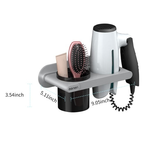 Menen Hair Dryer Holder Wall Mounted Hair Dryer Hanging Rack