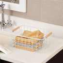 Household Metal Wire Basket Bin Storage Organizer