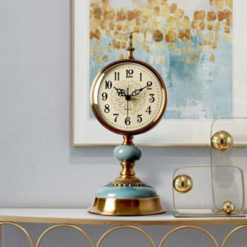 6812-1 Table Clock Decorative Retro Metal European