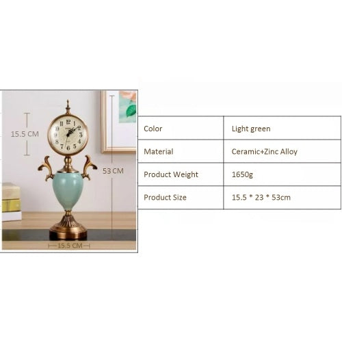 6803-1Table Clock Decorative Retro Metal European