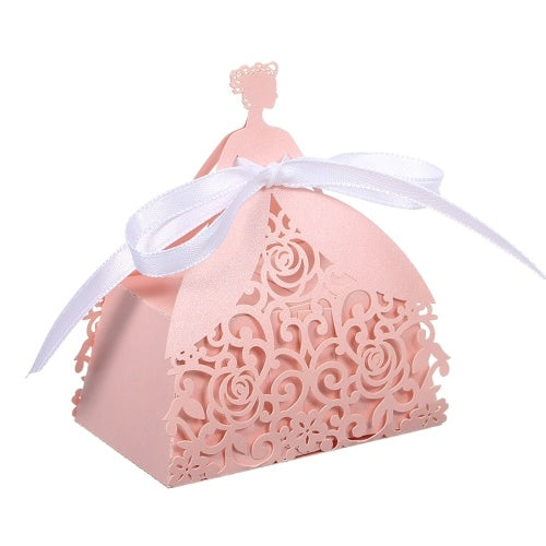 10Pcs Laser Cut Favor Boxes Hollow Design