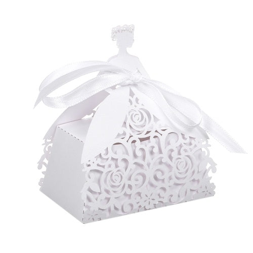 10Pcs Laser Cut Favor Boxes Hollow Design