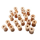 20Pcs Vintage Style Empyty Wooden Bobbins Spools Reels Organizer