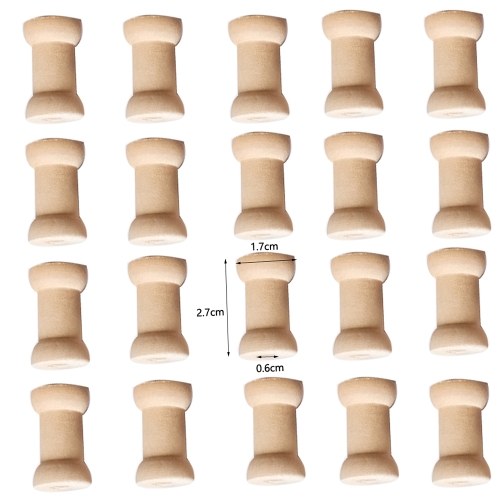 20 قطعة من بكرات خشبية فارغة على الطراز العتيق منظم بكرات بكرات