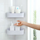 Bathroom Corner Shelf Adhesive Wall-mounted Storage Rack Holder