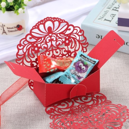 10Pcs Laser Cut Favor Boxes