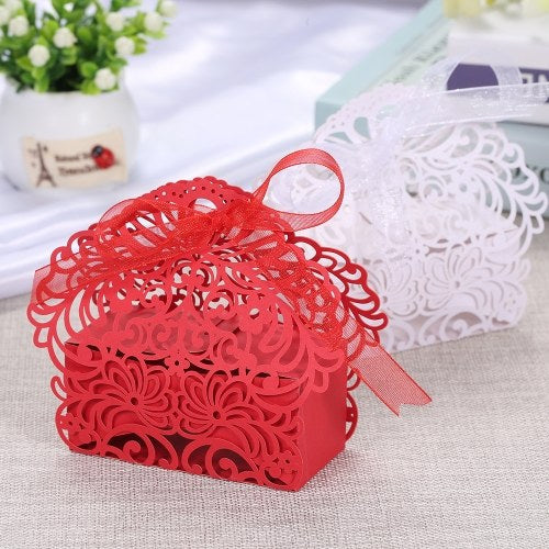 10Pcs Laser Cut Favor Boxes