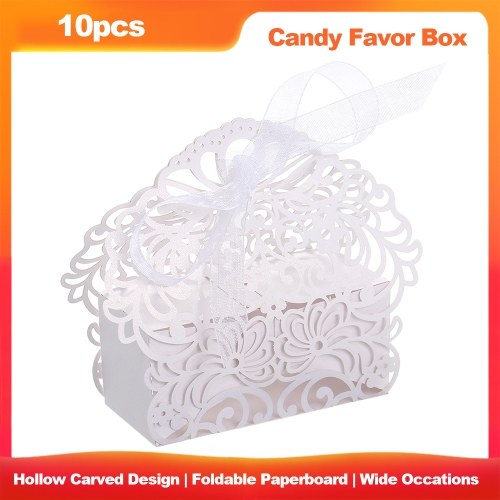 10Pcs Laser Cut Favor Boxes