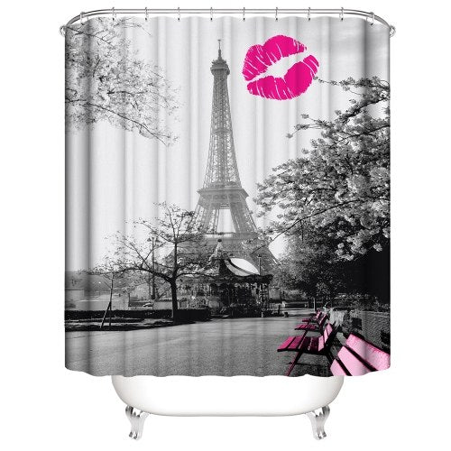 4 Piece Bathroom Decoration Waterproof Shower Curtain