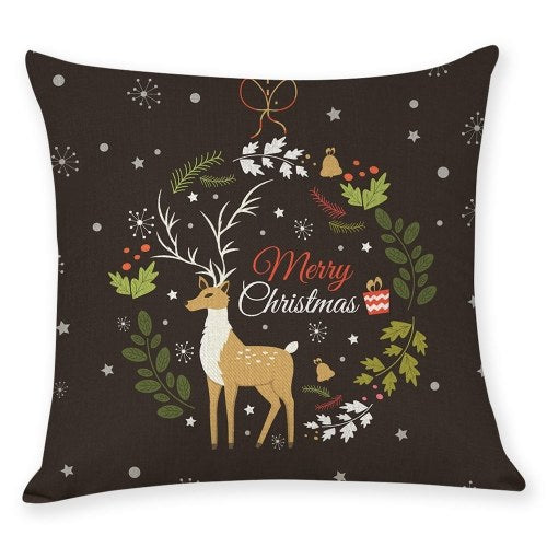 Pillow Cover Christmas Tree Cartoon