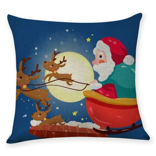 Pillow Cover Christmas Tree Cartoon