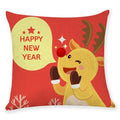 Pillow Cover Christmas Tree Cartoon