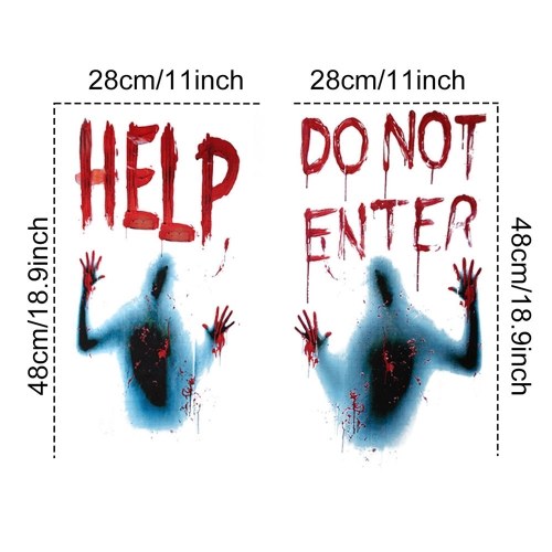 48*28cm Halloween Horror Ghost Hand  Stickers