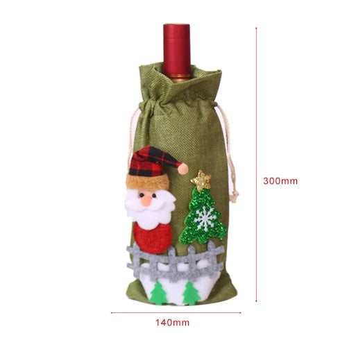 Christmas Wine Bottle Cover Champagne Wine Bottle Cover