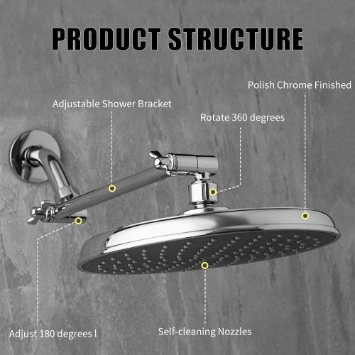 Rainfall Shower Head 9-inch