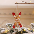 Wooden Sleigh Pendant Christmas Tree