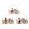 Creative Christmas Wooden Bell Pendant Santa Snowman