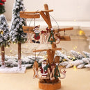 Creative Christmas Wooden Bell Pendant Santa Snowman