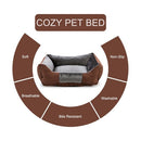 Pet Dog Bed Pet Sofa Dog Sleep Couch Cuddler Square Winter Warm Cotton Liner Waterproof Bottom Comfortable Cat Puppy Dog Bed