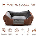 Pet Dog Bed Pet Sofa Dog Sleep Couch Cuddler Square Winter Warm Cotton Liner Waterproof Bottom Comfortable Cat Puppy Dog Bed