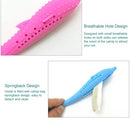 Cat Catnip Toys Fish Shape Toothbrush with Catnip Silicone Molar Stick