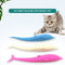 Cat Catnip Toys Fish Shape Toothbrush with Catnip Silicone Molar Stick