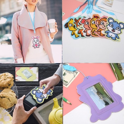 DIY Diamond Painting Bus Card Hanging Bag ID Card Holder Set