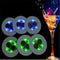 Led Coaster Flashing Round Shape Cup Sticker Mat Wine Glass Bottle Cup Luminous Coaster Home Party Club Bar Supply