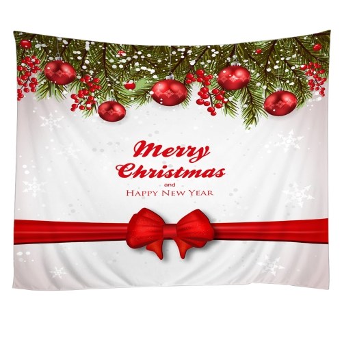 Christmas Tapestries Wall Hanging Art Tapestry Polyester Xmas Fireplace Tapestry Table Cloth