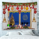 Christmas Tapestries Wall Hanging Art Tapestry Polyester Xmas Fireplace Tapestry Table Cloth