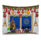 Christmas Tapestries Wall Hanging Art Tapestry Polyester Xmas Fireplace Tapestry Table Cloth