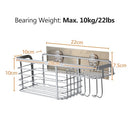 Adhesive Shower Caddy No Drilling 22 Lbs Bearing Weight Bathroom Shelf