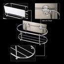 Adhesive Shower Caddy No Drilling 22 Lbs Bearing Weight Bathroom Shelf