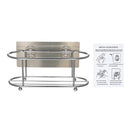 Adhesive Shower Caddy No Drilling 22 Lbs Bearing Weight Bathroom Shelf