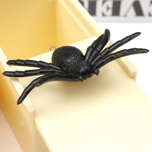 Surprise Prank Toy Animal Spider Box Wooden Box Practice Fun Prank Naughty Toy Gift