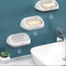 Soap Dish Shower Wall Mounted Soap Holder Bathroom Tub Draining Water Soap Box Soap Saver Tray Case Kitchen Sink Counter Soap Case