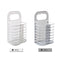 Punch-Free Hanging Plastic Collapsible Laundry Hamper Portable Foldable Folding Storage Basket Bin Container Organizer with Handle Sticky Hook for Bathroom Bedroom